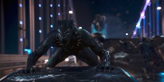 Black Panther on top of car