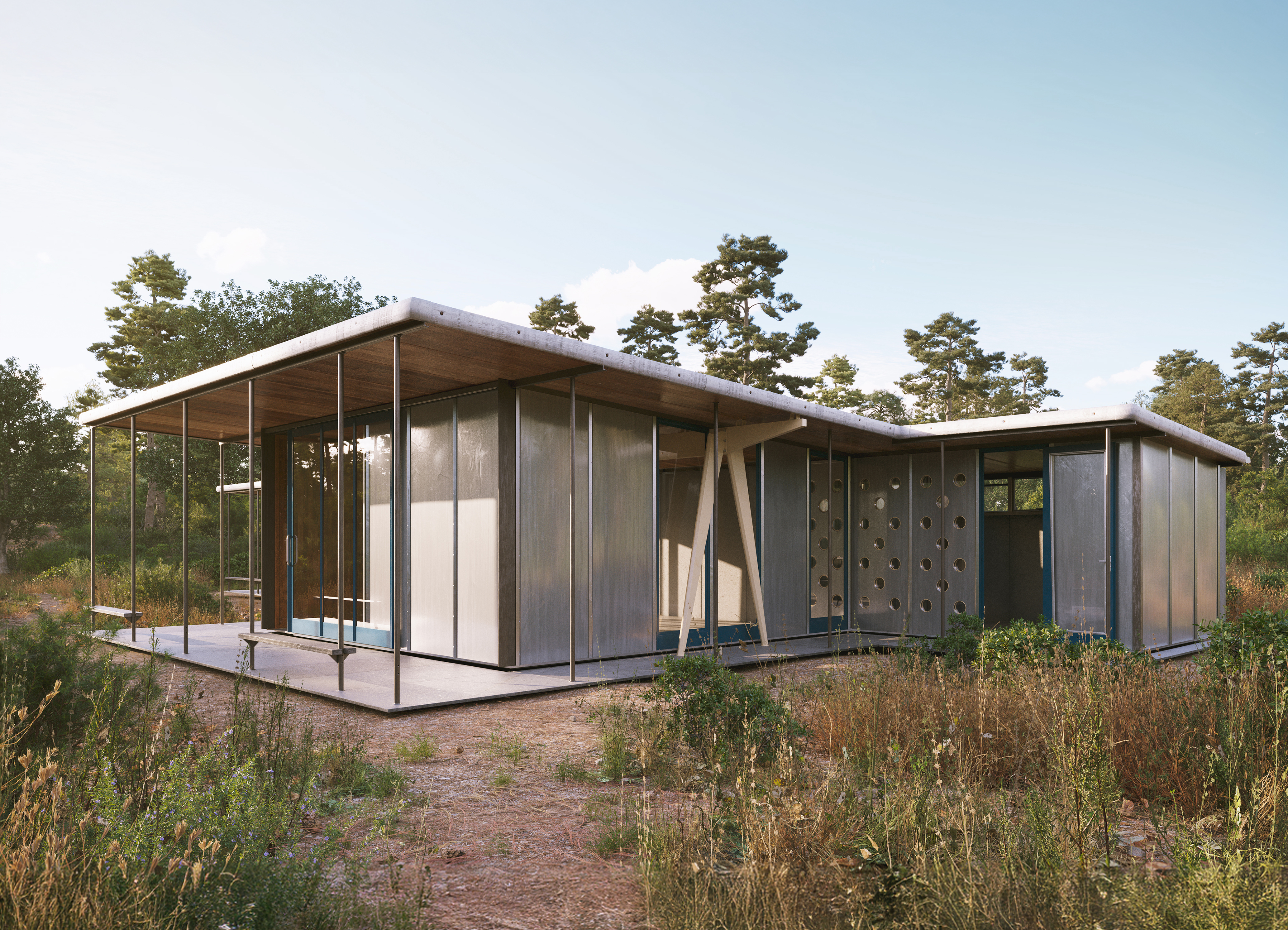Villa Lopez, Ombres Bleues (1953) by Jean Prouv&amp;eacute;