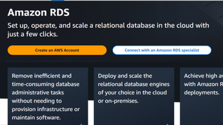Website screenshot for Amazon Relational Database Service