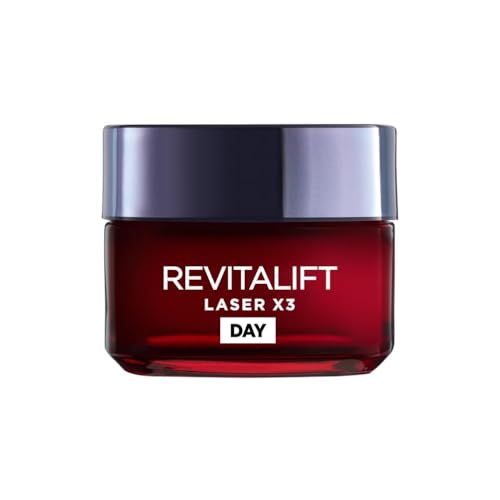 L&amp;rsquo;or&amp;eacute;al Paris Laser Renew Triple Action Anti-Ageing, Skin Retightening Day Cream, Visibly Reduce Wrinkles &amp;amp; Fine Lines; Moisturises, Firms &amp;amp; Brightens Skin; Retinol, Hyaluronic Acid &amp;amp; Vitamin C, 50ml
