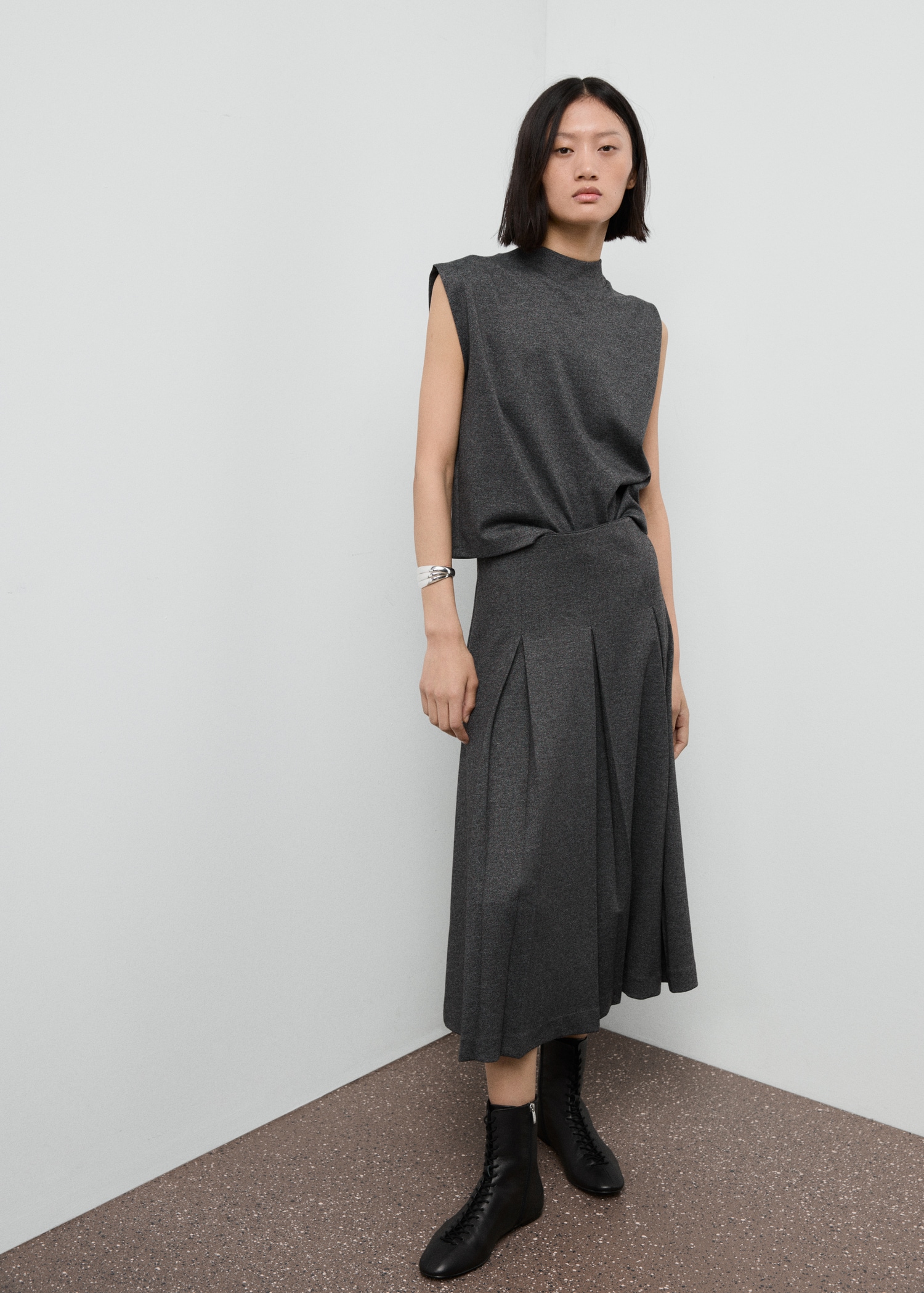 Pleated A-Line Skirt - Women | Mango United Kingdom