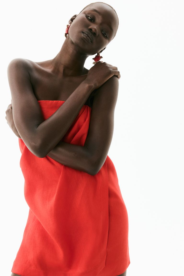 Linen Bandeau Dress