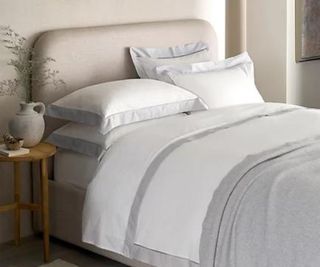 Pembridge Supima Cotton Bed Linen Collection on a bed.