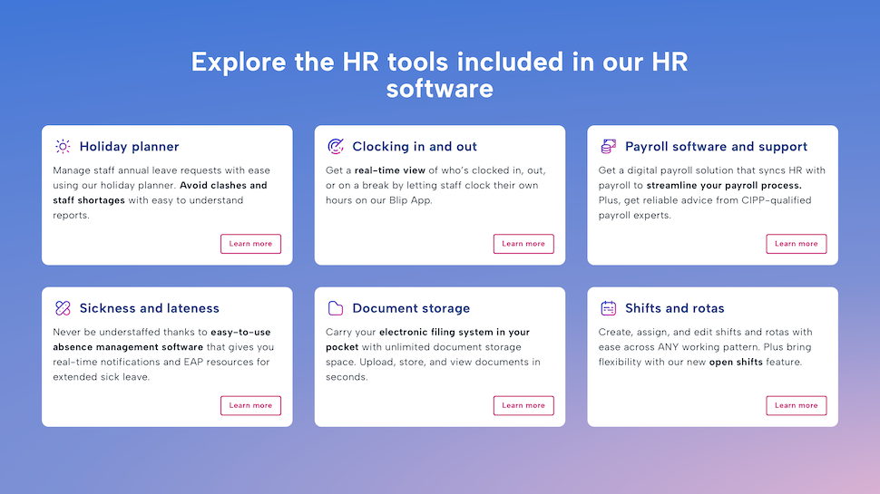 BrightHR website screenshot
