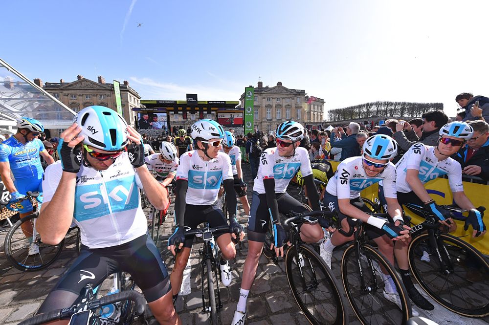 Team Sky at 2018 Paris-Roubaix