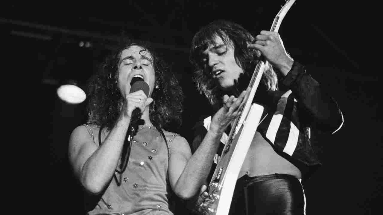 Scorpions’ Klaus Meine and Mathhias Jabs performing onstage in 1979