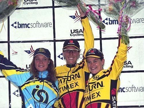 On the podium at the 2001 BMC Tour of Arlington (USA)