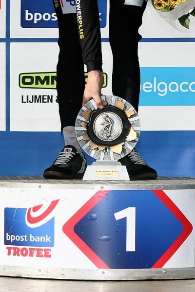 Michael Vanthourenhout (BKCP - Powerplus) with the winner's trophy