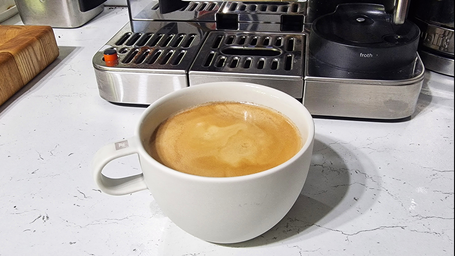 Long coffee made in Ninja Luxe Cafe Pro