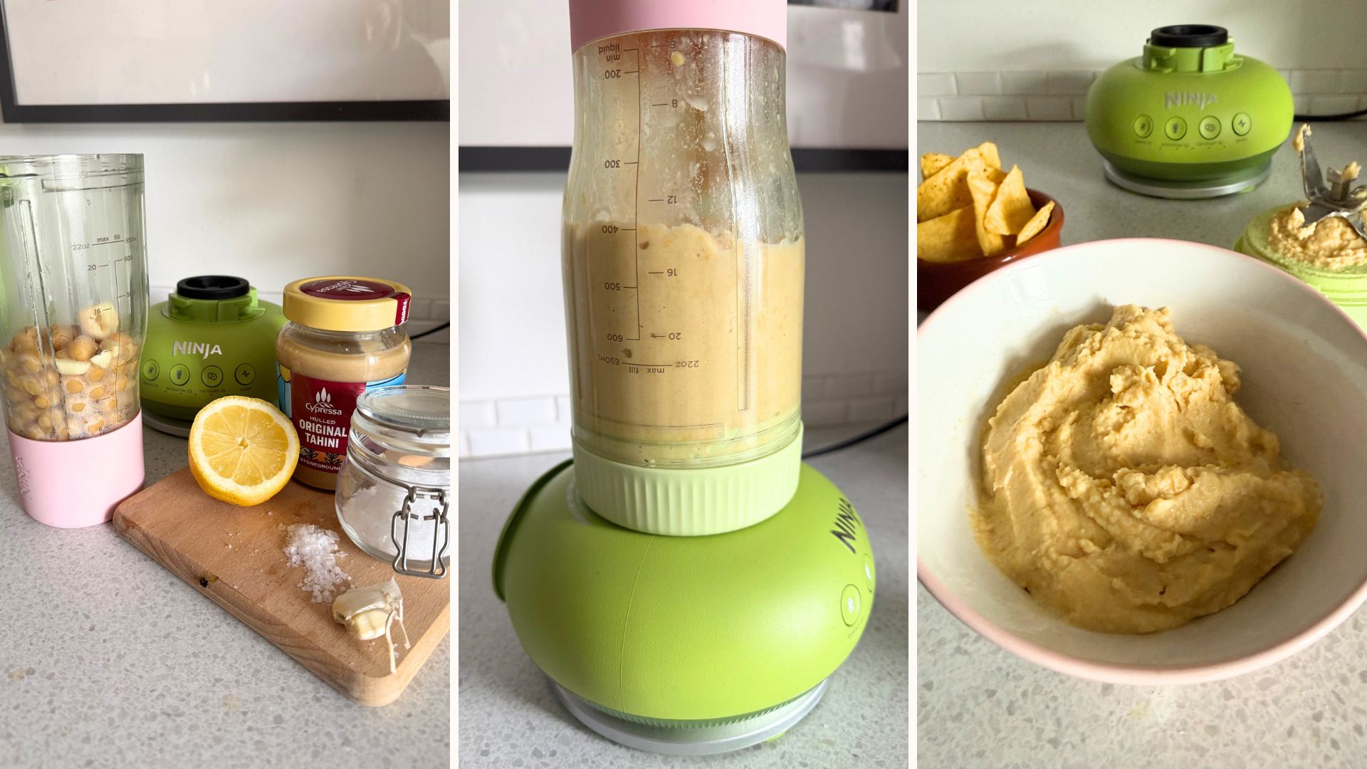 Compilation images showing the Ninja Blendboss review process