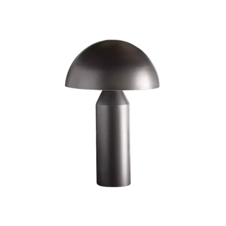 A black mushroom table lamp