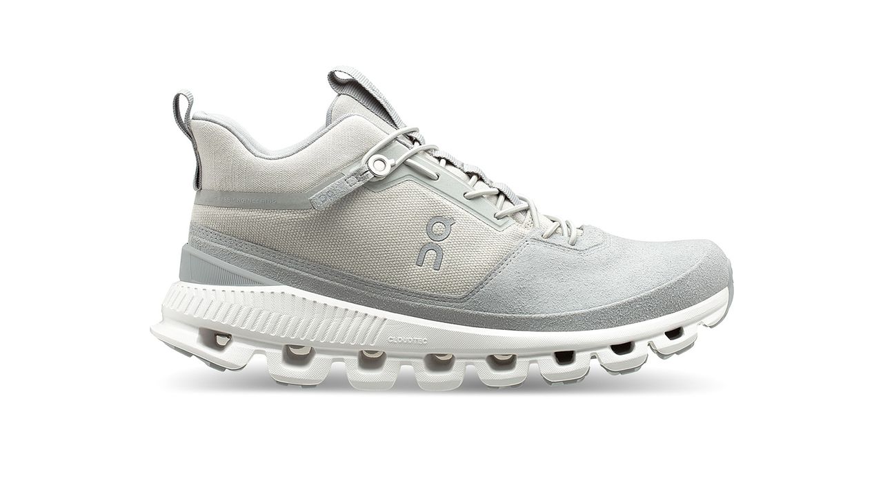 The On Cloud Hi women's in Glacier / Grey