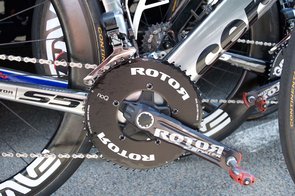 Team Dimension Data use ROTOR chain rings with Shimano Dura-Ace derailleurs