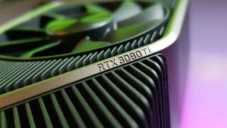 A bad photoshop of the words 'Ti' on an RTX 3080