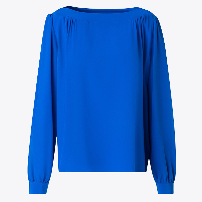blue boatneck blouse, Akris
