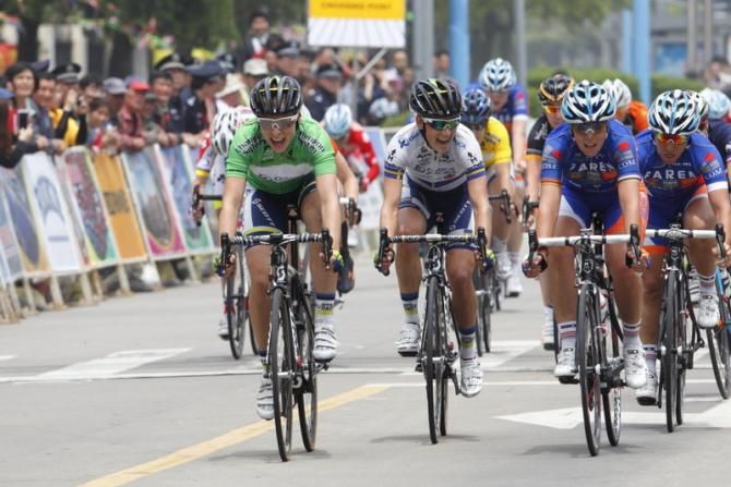 Annette Edmondson (Orica-AIS) wins Stage 3 of the Tour of Chongming Island and the overall