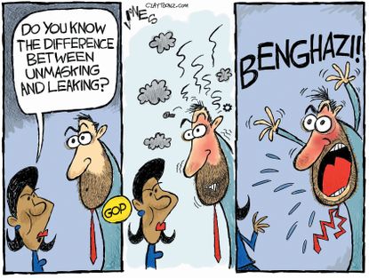 Political Cartoon U.S. Leaks GOP Democrats Susan Rice Benghazi