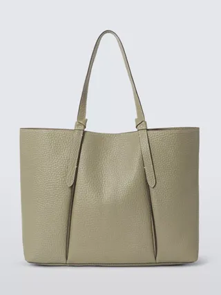 Tas Tote Kulit Gagang John Lewis Knot, Elm Green