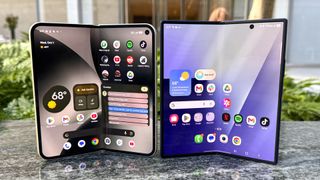 Google Pixel 10 Pro Fold and Galaxy Z Fold 7 side-by-side