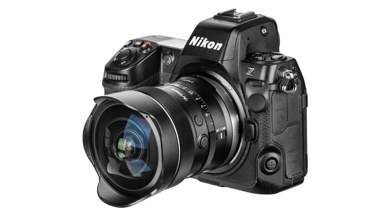 7Artisans AF 10mm f/2.5 Max mounted to a Nikon Z camera, against a white background