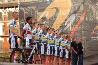 Orica-GreenEdge at the team presentation before the start of the Vuelta