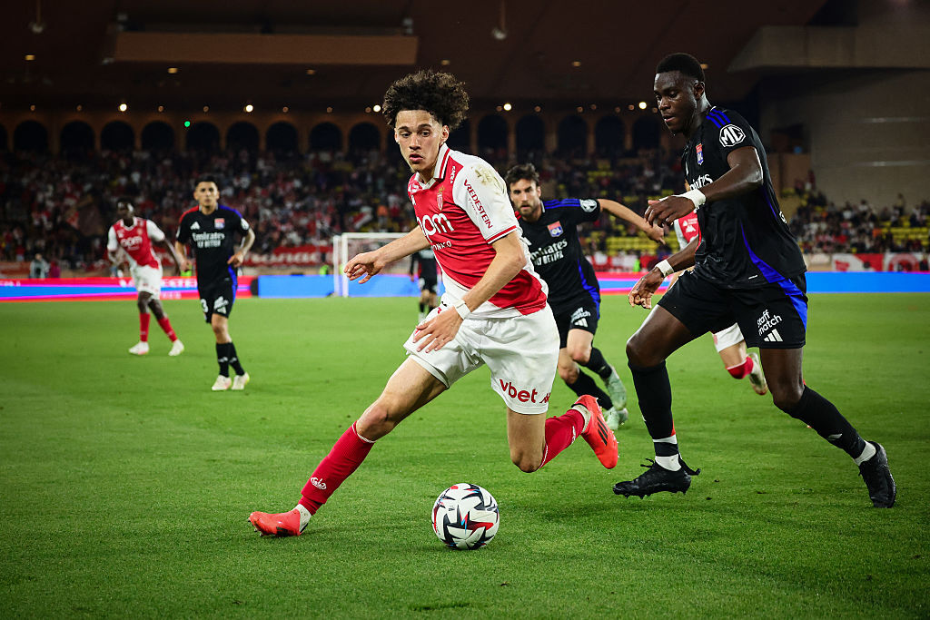 Maghnes Akliouche playing for Monaco