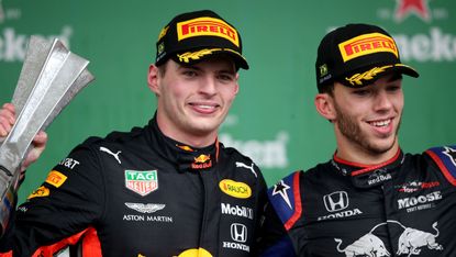 Red Bull’s Max Verstappen and Toro Rosso’s Pierre Gasly finished first and second at the 2019 F1 Brazilian GP
