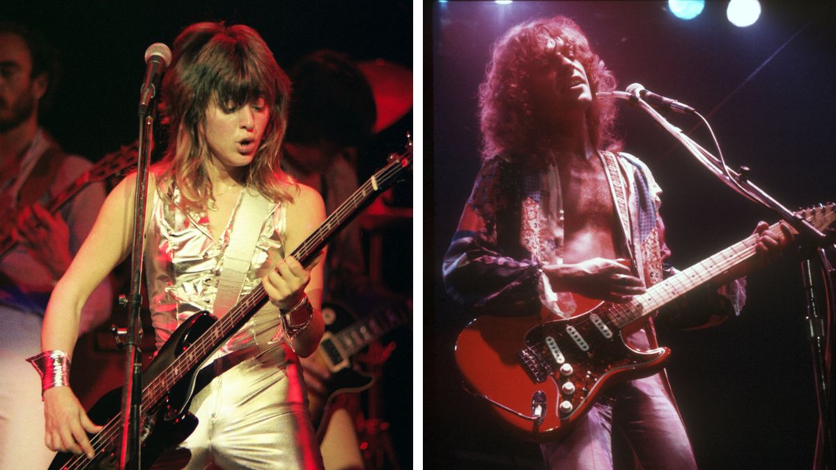 Left&ndash;Suzi Quatro performs on stage at Hammersmith Odeon on November 2nd, 1978 in London, England; Right&ndash;English singer-songwriter Peter Frampton performing at Wembley Empire Pool, London, October 1976