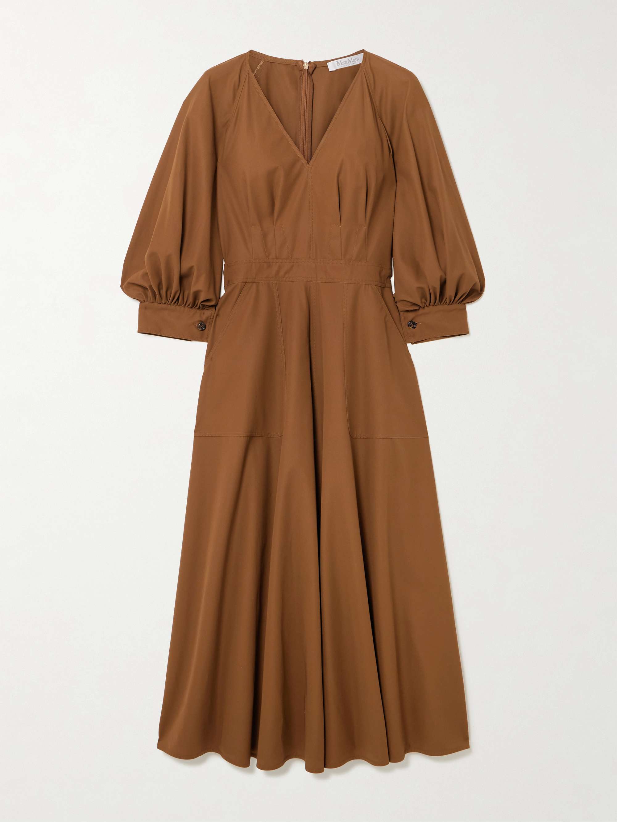 Pedaggi Paneled Cotton Midi Dress