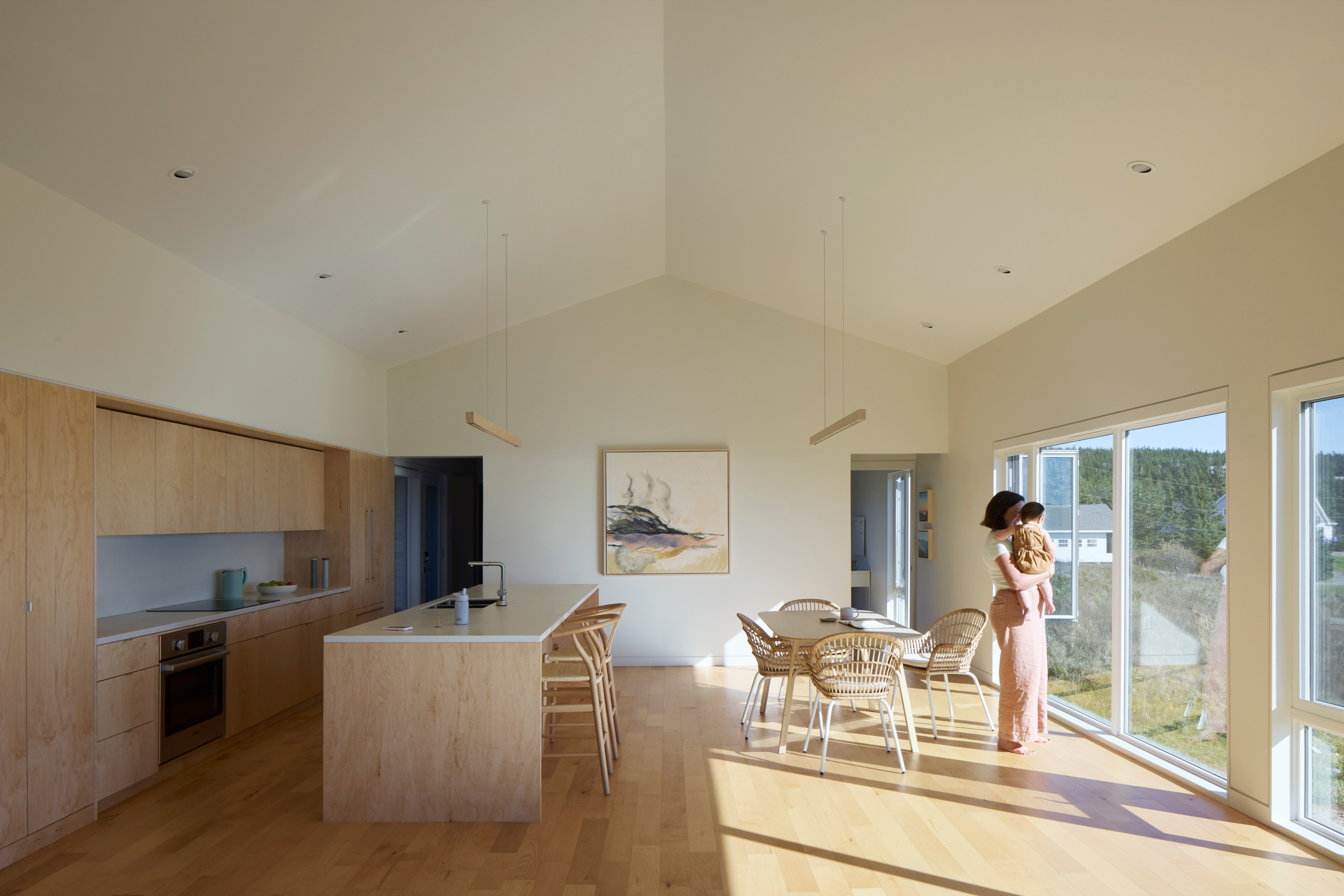 Looking back at the kitchen in the Laurencetown House
