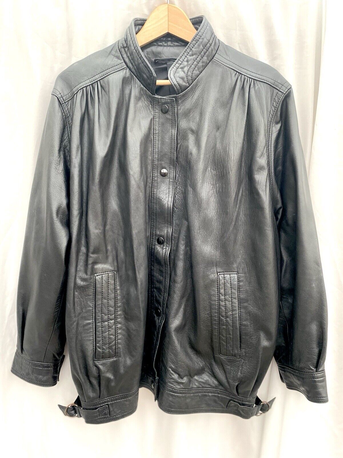 Real Leather Vintage 80’s Blouson Style Jacket 12/14
