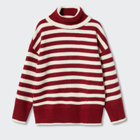 Striped turtleneck sweater, was £49.99 now £29.99 | Mango