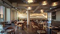 The dining spaces at the Crowne Plaza Adelaide Mawson Lakes.