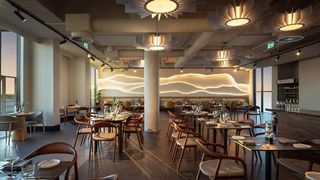 The dining spaces at the Crowne Plaza Adelaide Mawson Lakes.
