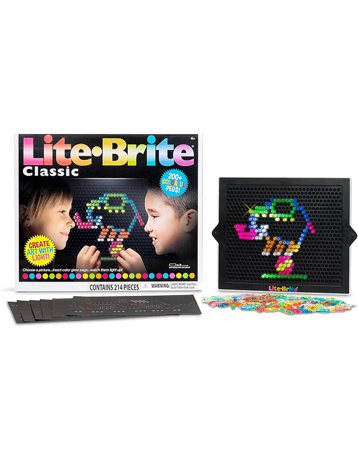 Lite Brite Classic, Favorite Retro Toy - Create Art With Light, Stem, Educational Learning, Holiday, Birthday, Gift, Boys, Kid, Toddler, Girls Age 4+