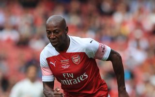 Arsenal star Luis Boa Morte during the match between Arsenal Legends and Real Madrid Legends at Emirates Stadium on September 8, 2018 in London, United Kingdom.