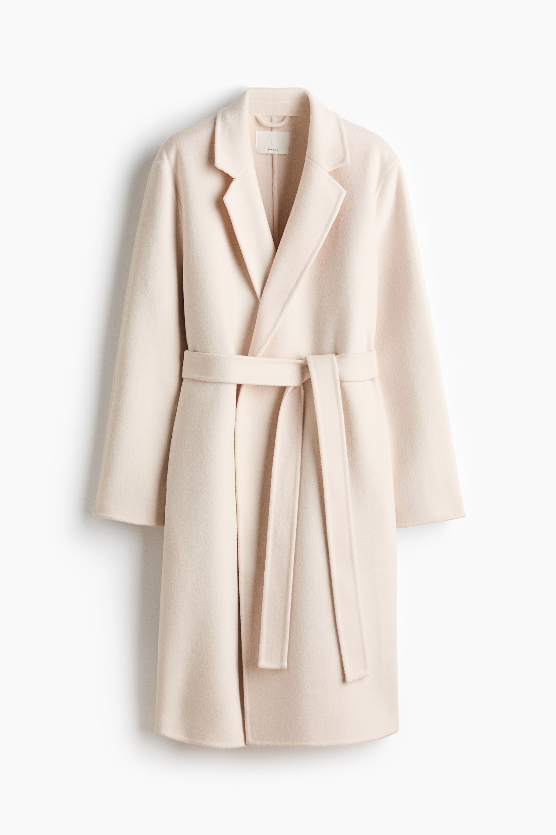 Handmade Wool-Blend Coat - Cream