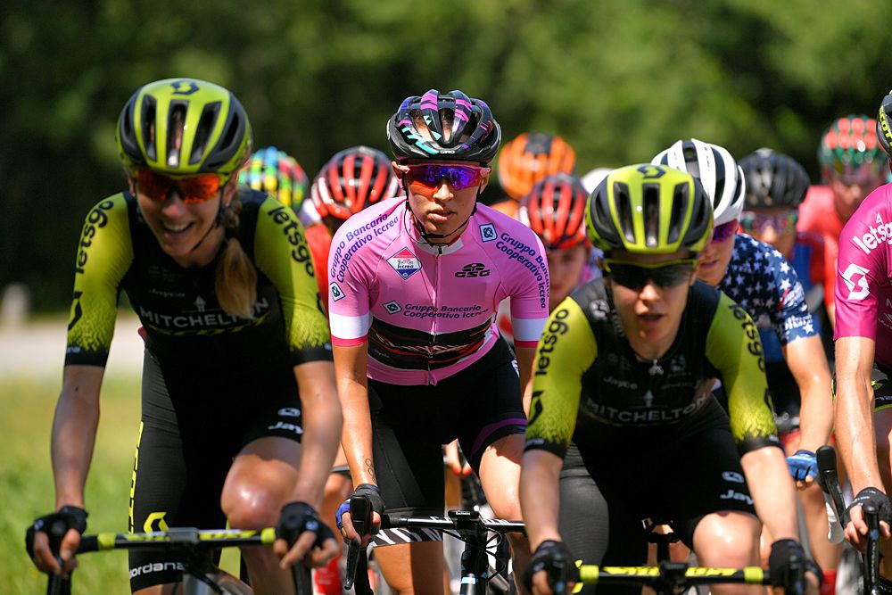 Overall leader Kasia Niewiadoma (Canyon-SRAM) stage 5 Giro Rosa
