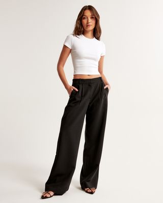 A&F Sloane low rise tailored pants