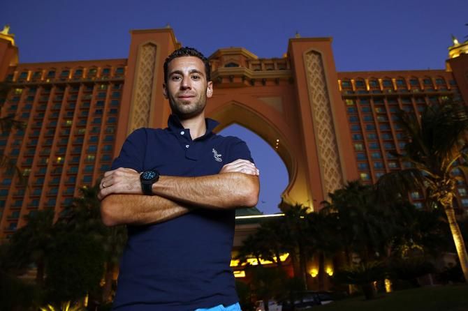 Vincenzo NIbali at the launch of the 2015 Dubai Tour