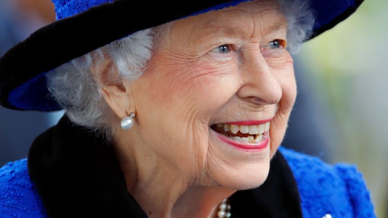 royal family engagement - The Queen smiling 