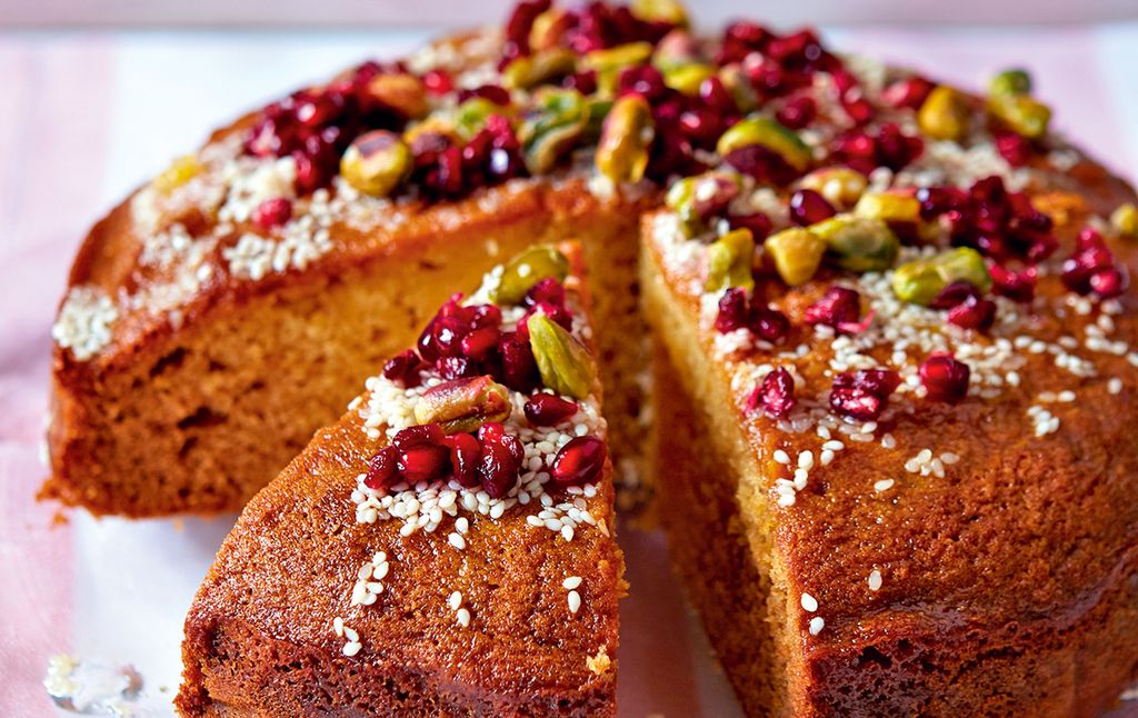Yogurt cake with cardamom and pomegranate Baking Recipes GoodtoKnow