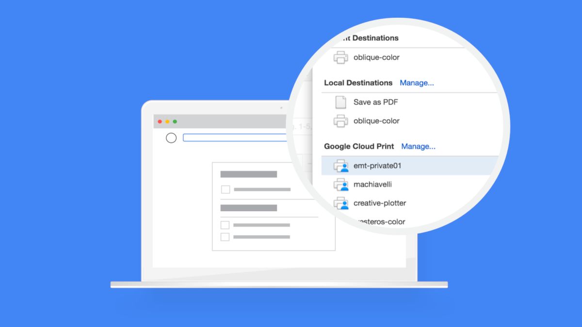 connect printer to google cloud print