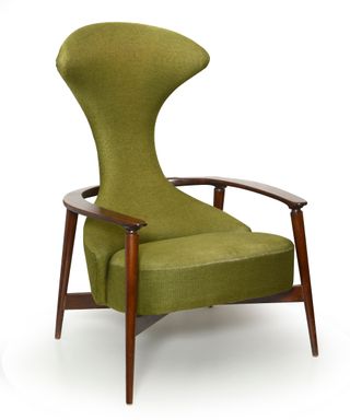 Cavelli chair, green and wood finish by IKEA