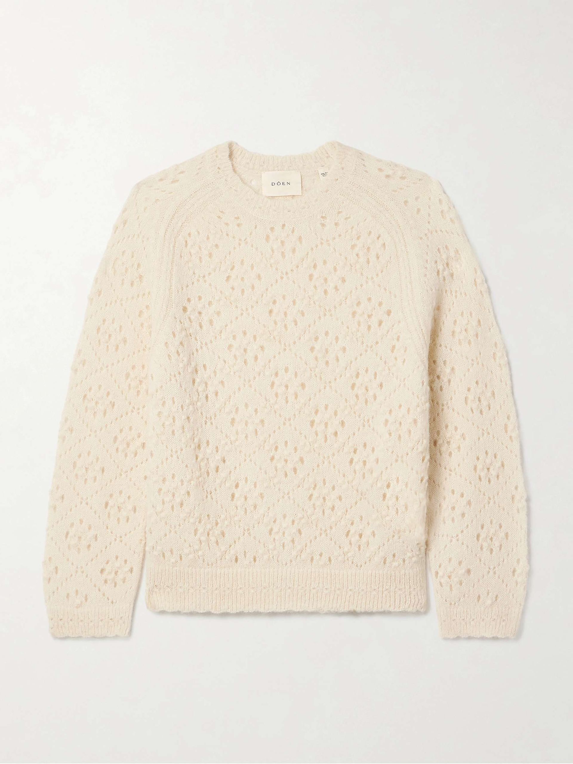 Emiliana Pointelle-Knit Alpaca-Blend Sweater