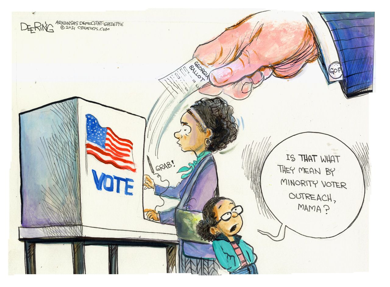 Political Cartoon U.S. gop Black voters