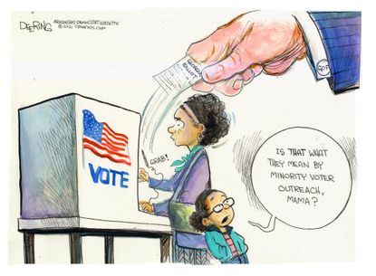 Political Cartoon U.S. gop Black voters