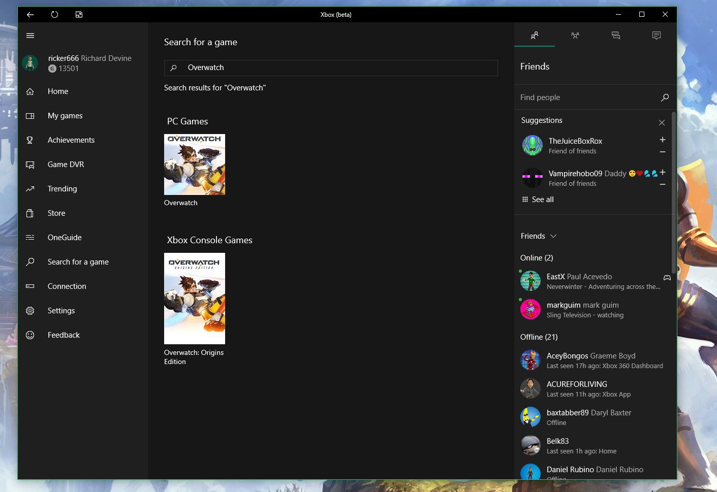 Xbox Games on Windows 10