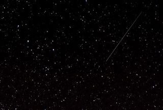 Skywatcher and photographer Marian Murdoch snapped this photo of a Lyrid meteor from Ridgecrest, Calif., during the 2012 Lyrid meteor shower peak on April 22, 2012.