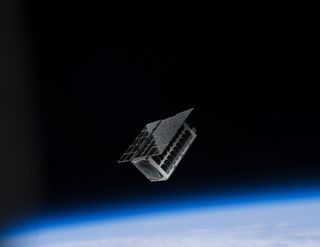 An artist's illustration of one of Sen's "EarthTV" satellites in orbit. The first of these craft is scheduled to launch in the summer of 2021.